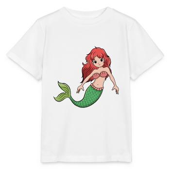 Sirène sirène baignade sirène sirène mer - T-shirt bio MINI CREATOR Stanley/Stella Enfant - blanc - Devant - Maike (125cm)