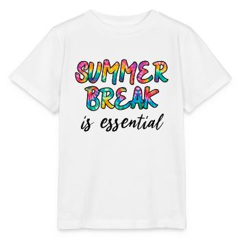 Summer Break Is Essential Teachers - Stanley/Stella Kinder T-Shirt MINI CREATOR  - Weiß - Vorne - Maike (125cm)