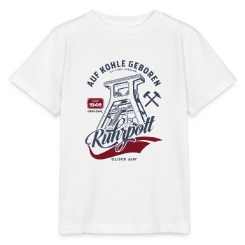 Ruhrpott - Born on coal - Stanley/Stella MINI CREATOR Kids’ T-Shirt - white - Front - Maike (125cm)