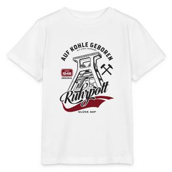 Ruhrpott - Born on coal - Stanley/Stella MINI CREATOR Kids’ T-Shirt - white - Front - Maike (125cm)
