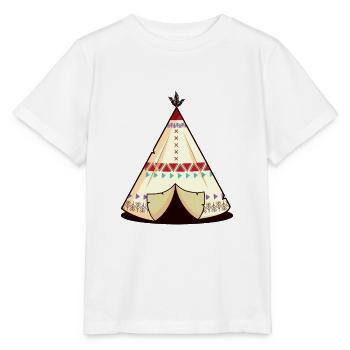 Tente indienne TEEPEE - T-shirt bio MINI CREATOR Stanley/Stella Enfant - blanc - Devant - Maike (125cm)