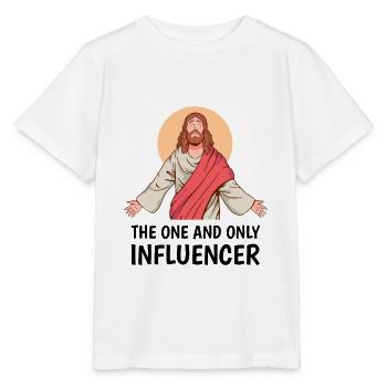 Jesus The One And Only Influncer - Stanley/Stella Kinder T-Shirt MINI CREATOR  - Weiß - Vorne - Maike (125cm)