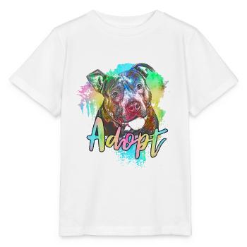 Pitbull Rescue - Adoptieren Sie nicht einkaufen - Stanley/Stella Kinder T-Shirt MINI CREATOR  - Weiß - Vorne - Maike (125cm)