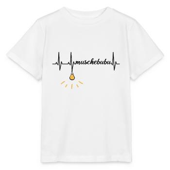 Muschebubu sächsisch EKG Herzschlag Motiv Sachsen - Stanley/Stella Kinder T-Shirt MINI CREATOR  - Weiß - Vorne - Maike (125cm)