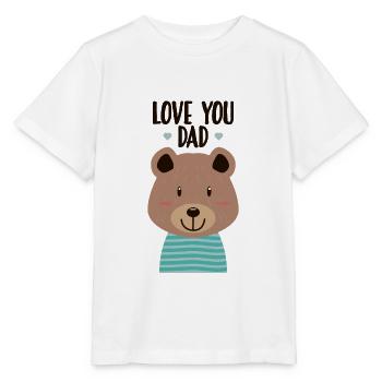 Papa Je t’aime Papa - T-shirt bio MINI CREATOR Stanley/Stella Enfant - blanc - Devant - Maike (125cm)