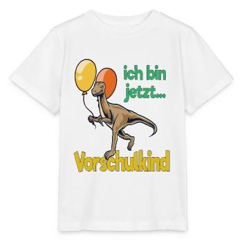 Vorschulkind Dino - Stanley/Stella Kinder T-Shirt MINI CREATOR  - Weiß - Vorne - Maike (125cm)