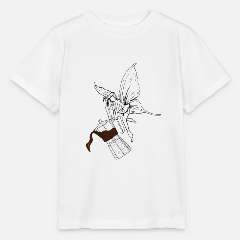 Fée du café - T-shirt bio MINI CREATOR Stanley/Stella Enfant - blanc