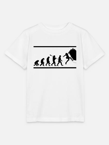 Felskletterer Klettern Evolution - Stanley/Stella Kinder T-Shirt MINI CREATOR - Weiß