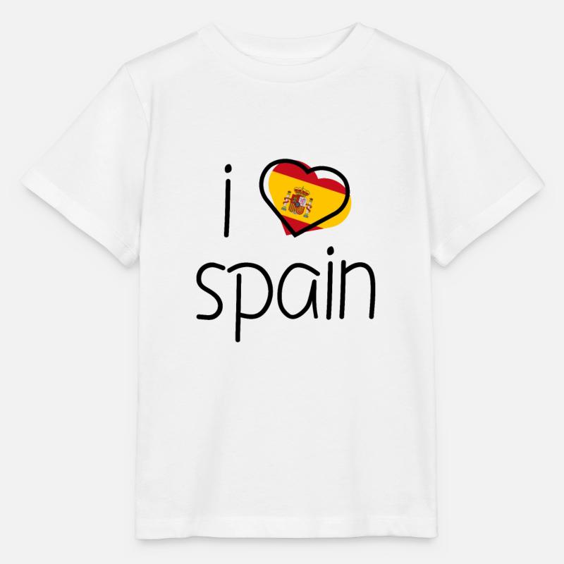 I Love Spain - Stanley/Stella Kinder T-Shirt MINI CREATOR  - Weiß