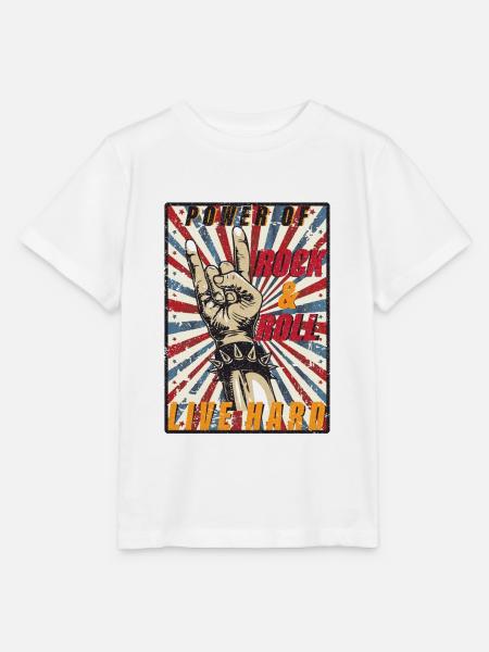 Rock and Roll - Stanley/Stella Kinder T-Shirt MINI CREATOR - Weiß