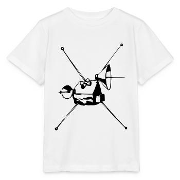Petit satellite - T-shirt bio MINI CREATOR Stanley/Stella Enfant - blanc - Devant - Maike (125cm)