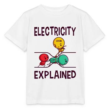 Electrician electronics technician funny electronics electrics - Stanley/Stella MINI CREATOR Kids’ T-Shirt - white - Front - Maike (125cm)