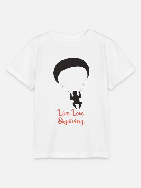 Skydiving - Stanley/Stella Kinder T-Shirt MINI CREATOR - Weiß
