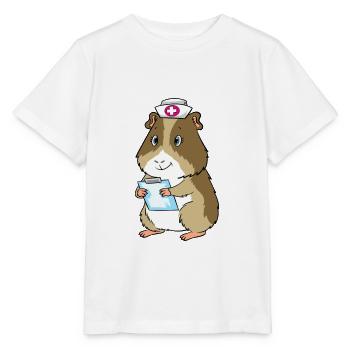 Guinea pig nurse dressed up - Stanley/Stella MINI CREATOR Kids’ T-Shirt - white - Front - Maike (125cm)