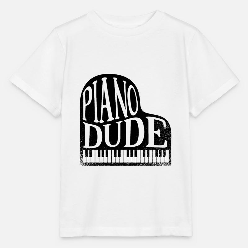 Piano mec de piano - T-shirt bio MINI CREATOR Stanley/Stella Enfant - blanc