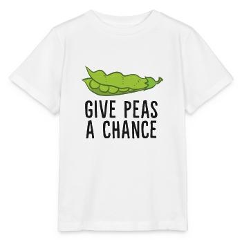 Donnez aux pois une chance Pois végétariens végétaliens - T-shirt bio MINI CREATOR Stanley/Stella Enfant - blanc - Devant - Maike (125cm)