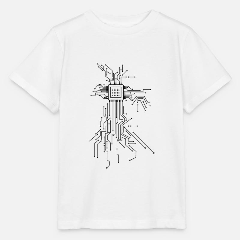 Conception de cadeau de programmeur d'ordinateur de coeur de processeur - T-shirt bio MINI CREATOR Stanley/Stella Enfant - blanc