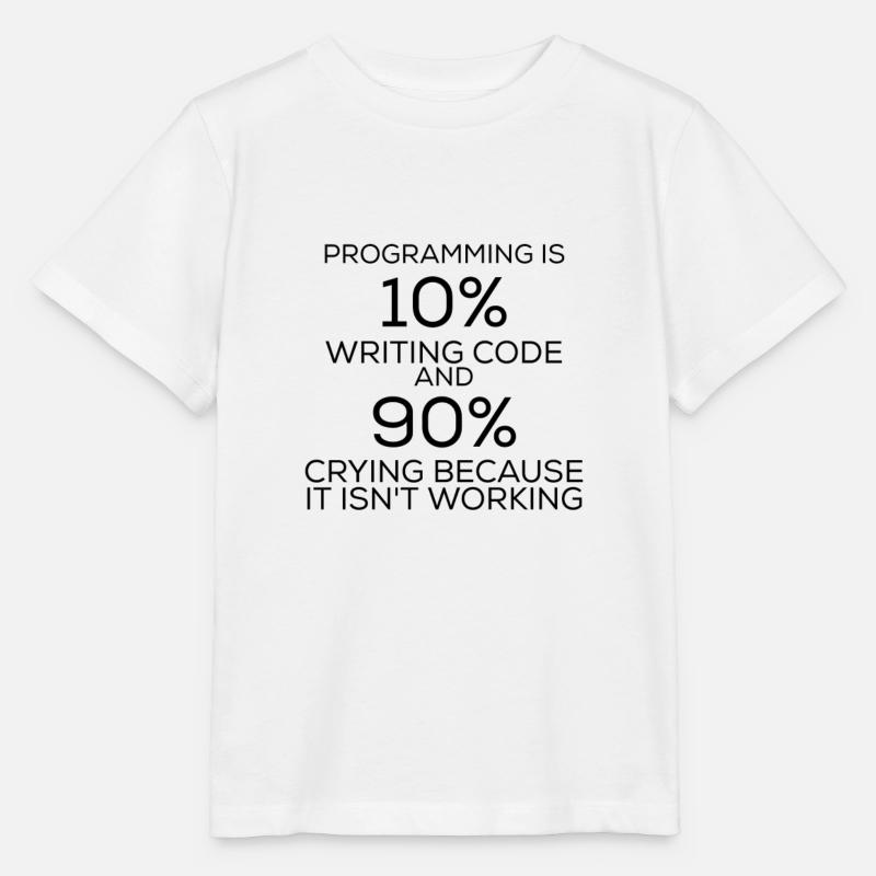 Funny saying programming programming - Stanley/Stella MINI CREATOR Kids’ T-Shirt - white