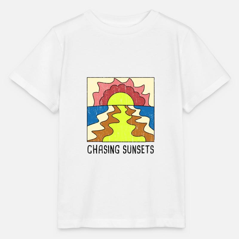 Chasing Sunsets - Stanley/Stella Kinder T-Shirt MINI CREATOR  - Weiß