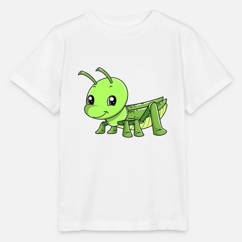 Niedlicher Grashüpfer Design für einen Grashüpfer - Stanley/Stella Kinder T-Shirt MINI CREATOR  - Weiß