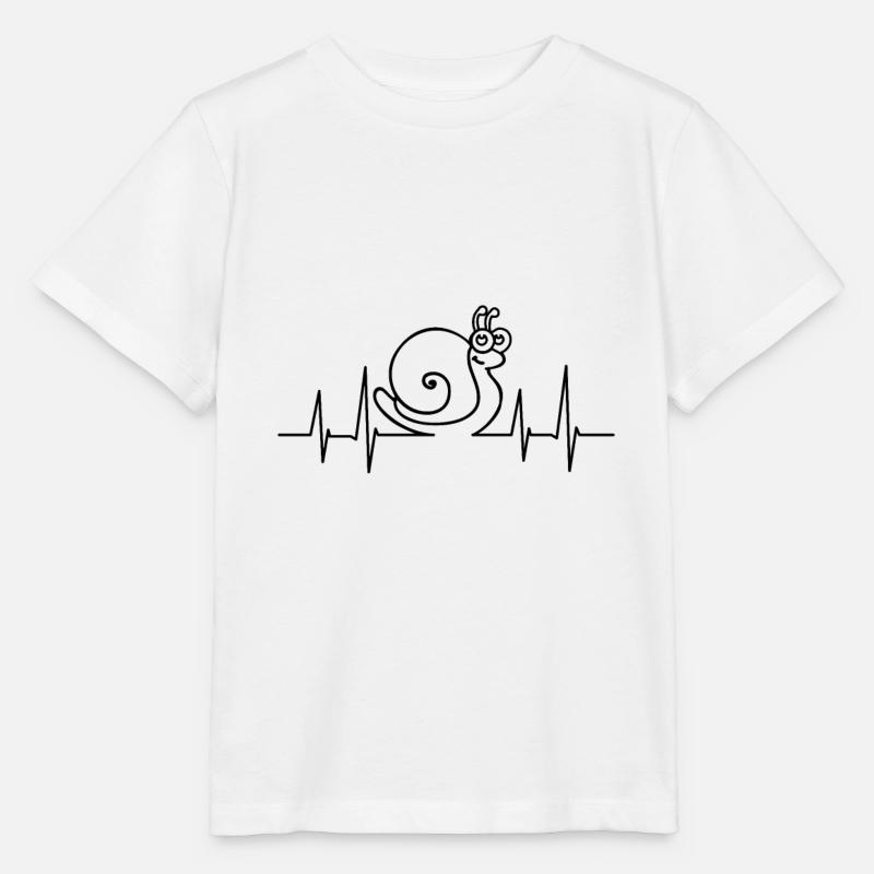 escargot de battement de coeur - T-shirt bio MINI CREATOR Stanley/Stella Enfant - blanc