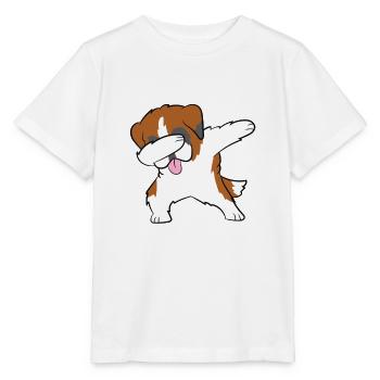 Dabbing Bernhardiner Dabbing chien danse - T-shirt bio MINI CREATOR Stanley/Stella Enfant - blanc - Devant - Maike (125cm)