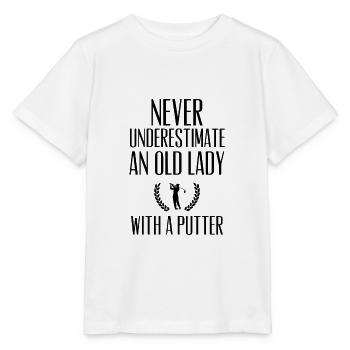 Drôle disant grand-mère golfeur golfeur - T-shirt bio MINI CREATOR Stanley/Stella Enfant - blanc - Devant - Maike (125cm)
