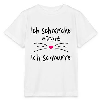 Ich Schnarche nicht Ich Schnurre Katze Geschenk - Stanley/Stella Kinder T-Shirt MINI CREATOR  - Weiß - Vorne - Maike (125cm)