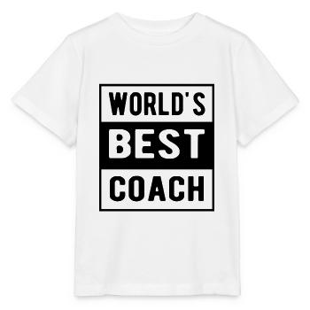 Worlds best coach - Stanley/Stella MINI CREATOR Kids’ T-Shirt - white - Front - Maike (125cm)