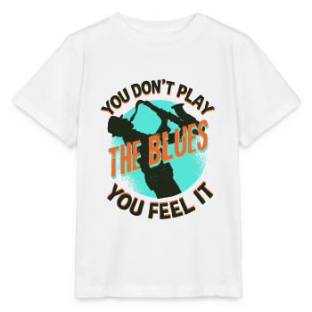 Blues Saxofon - Stanley/Stella Kinder T-Shirt MINI CREATOR  - Weiß - Vorne - Maike (125cm)