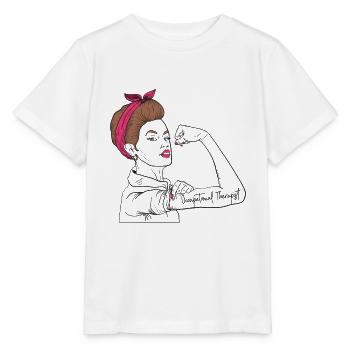 Ergothérapeute Rosie The Riveter - T-shirt bio MINI CREATOR Stanley/Stella Enfant - blanc - Devant - Maike (125cm)