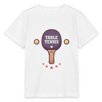 Ping Pong Bat - Stanley/Stella MINI CREATOR Kids’ T-Shirt - white - Front - Maike (125cm)