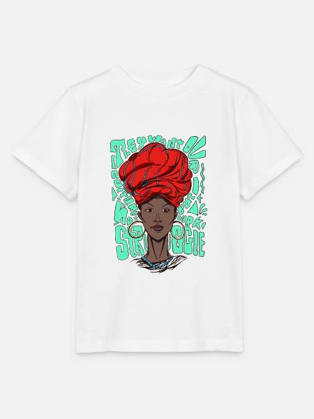 Kultur der schwarzen Frau - Stanley/Stella Kinder T-Shirt MINI CREATOR  - Weiß