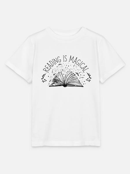 Buch Lesen Literatur Reading Is Magical - Stanley/Stella Kinder T-Shirt MINI CREATOR - Weiß