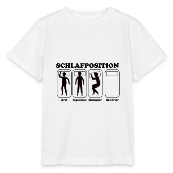 Konditor Schlafposition - Stanley/Stella Kinder T-Shirt MINI CREATOR  - Weiß - Vorne - Maike (125cm)