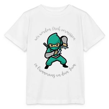 wir werden dich vermissen dein Team Schule Verein - Stanley/Stella Kinder T-Shirt MINI CREATOR  - Weiß - Vorne - Maike (125cm)