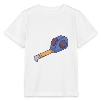 Tape Measure in Blue and Yellow. - Stanley/Stella MINI CREATOR Kids’ T-Shirt - white - Front - Maike (125cm)