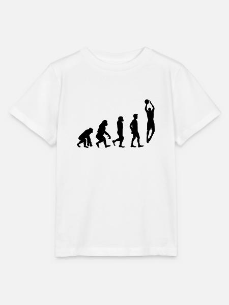 Basketball Evolution Basketballspieler - Stanley/Stella Kinder T-Shirt MINI CREATOR - Weiß