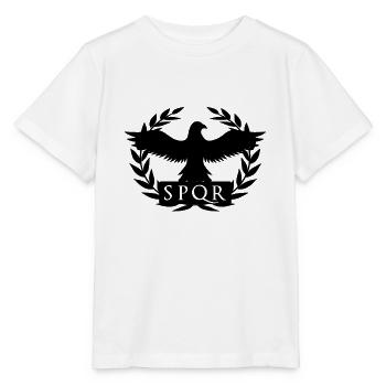 SPQR - Senatus Populus Que Romanus - Römischer Adler - Stanley/Stella Kinder T-Shirt MINI CREATOR  - Weiß - Vorne - Maike (125cm)