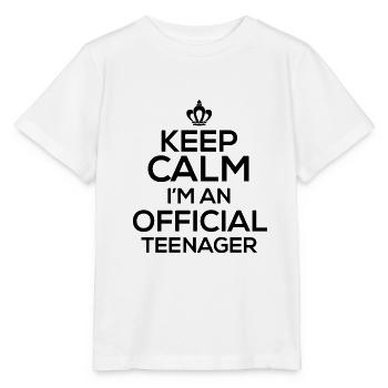 Teen Keep Calm I’m An Official Teenager - T-shirt bio MINI CREATOR Stanley/Stella Enfant - blanc - Devant - Maike (125cm)