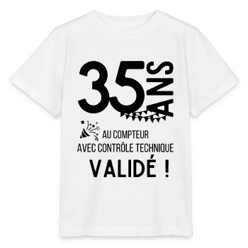 35 years at the humor gift counter for birthday - Stanley/Stella MINI CREATOR Kids’ T-Shirt - white - Front - Maike (125cm)