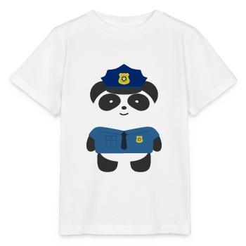 Police Panda - T-shirt bio MINI CREATOR Stanley/Stella Enfant - blanc - Devant - Maike (125cm)