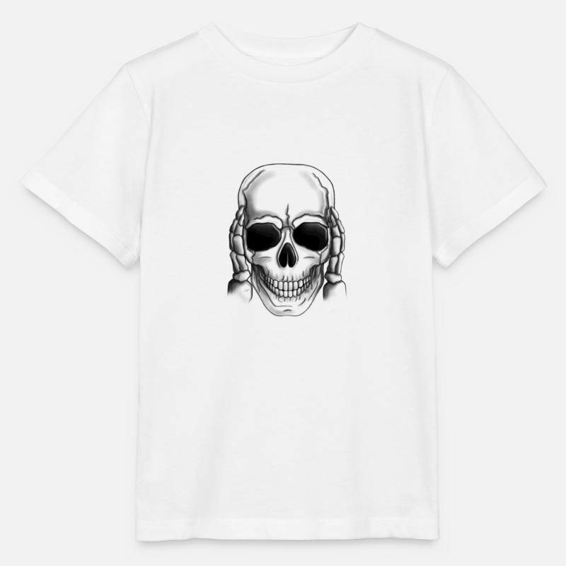 Crâne n’entend pas - T-shirt bio MINI CREATOR Stanley/Stella Enfant - blanc