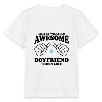 So sieht ein Awesome Boyfriend aus - Stanley/Stella Kinder T-Shirt MINI CREATOR  - Weiß - Vorne - Maike (125cm)
