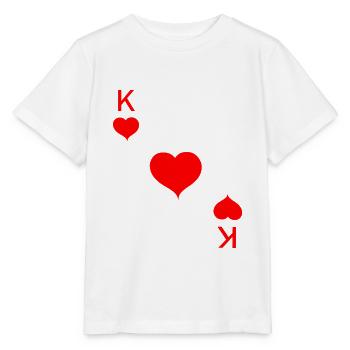 Heart King Card Poker Carnival - Stanley/Stella MINI CREATOR Kids’ T-Shirt - white - Front - Maike (125cm)
