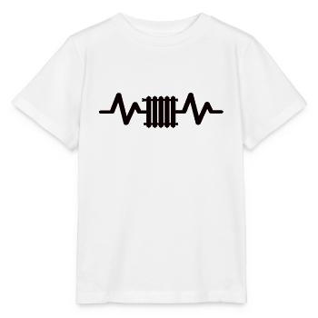 Heartbeat heating - Stanley/Stella MINI CREATOR Kids’ T-Shirt - white - Front - Maike (125cm)