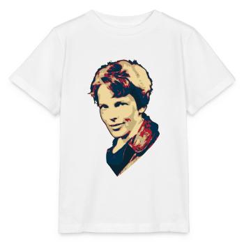 Amelia Earhart - Stanley/Stella Kinder T-Shirt MINI CREATOR  - Weiß - Vorne - Maike (125cm)