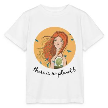 There Is No Planet B Earth Day - Stanley/Stella MINI CREATOR Kids’ T-Shirt - white - Front - Maike (125cm)
