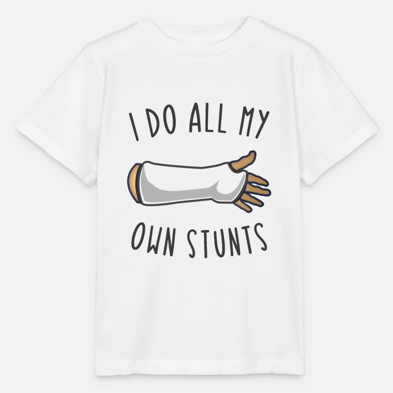 Bras plâtré souhaits de guérison Bras cassé bras cassé - T-shirt bio MINI CREATOR Stanley/Stella Enfant - blanc