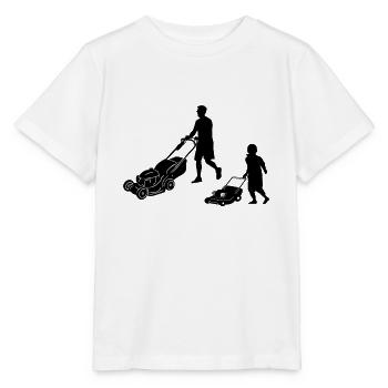 pelouse tondre père fils jardinage tondeuse - T-shirt bio MINI CREATOR Stanley/Stella Enfant - blanc - Devant - Maike (125cm)